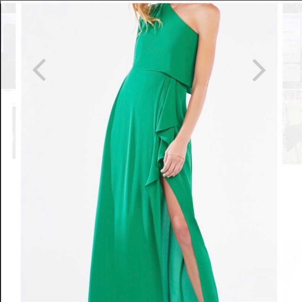 BCBG One Shoulder Green Dress